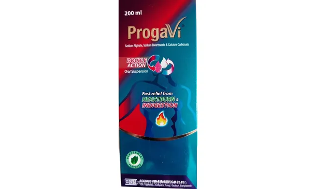 Oral Suspension. Progavi  (500 mg+213 mg+325 mg)/10 ml