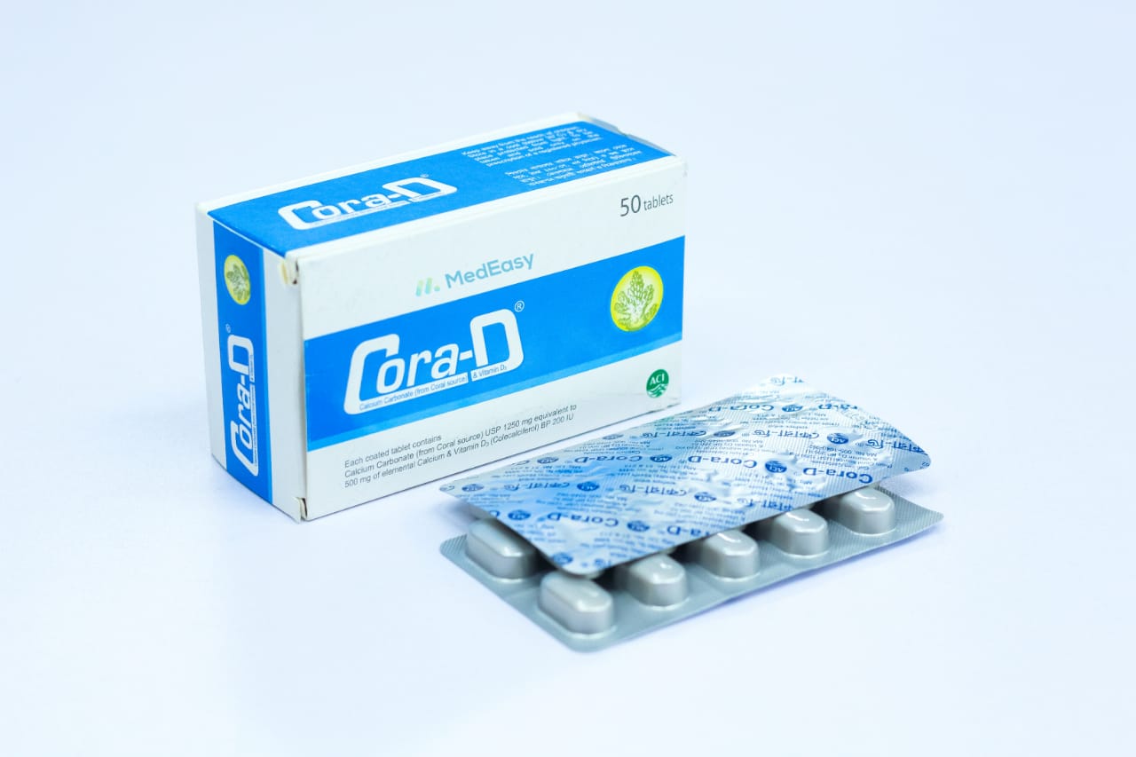 Tab. Cora-D 500 mg+200 IU